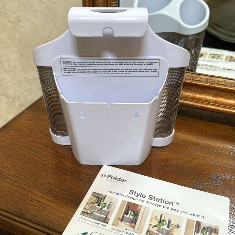 Polder Style Station Organizer-storage for styling tools.